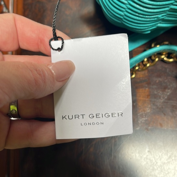 Kurt Geiger Turquoise Satchel with Multicolor Scarf - Picture 6 of 10